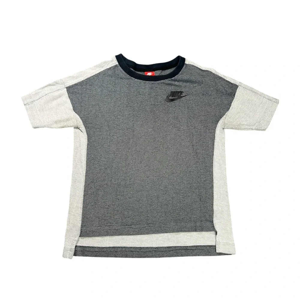 Nike Womens Small Rally Plus Crewneck Sportswear Tech Knit Short Sleeve Top Grey